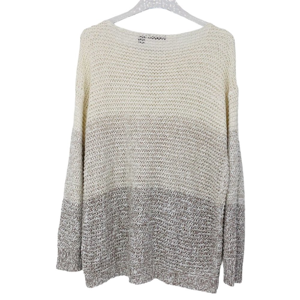 RDI Variegated Tan Melange Open Weave Sweater NWT - Picture 2 of 7